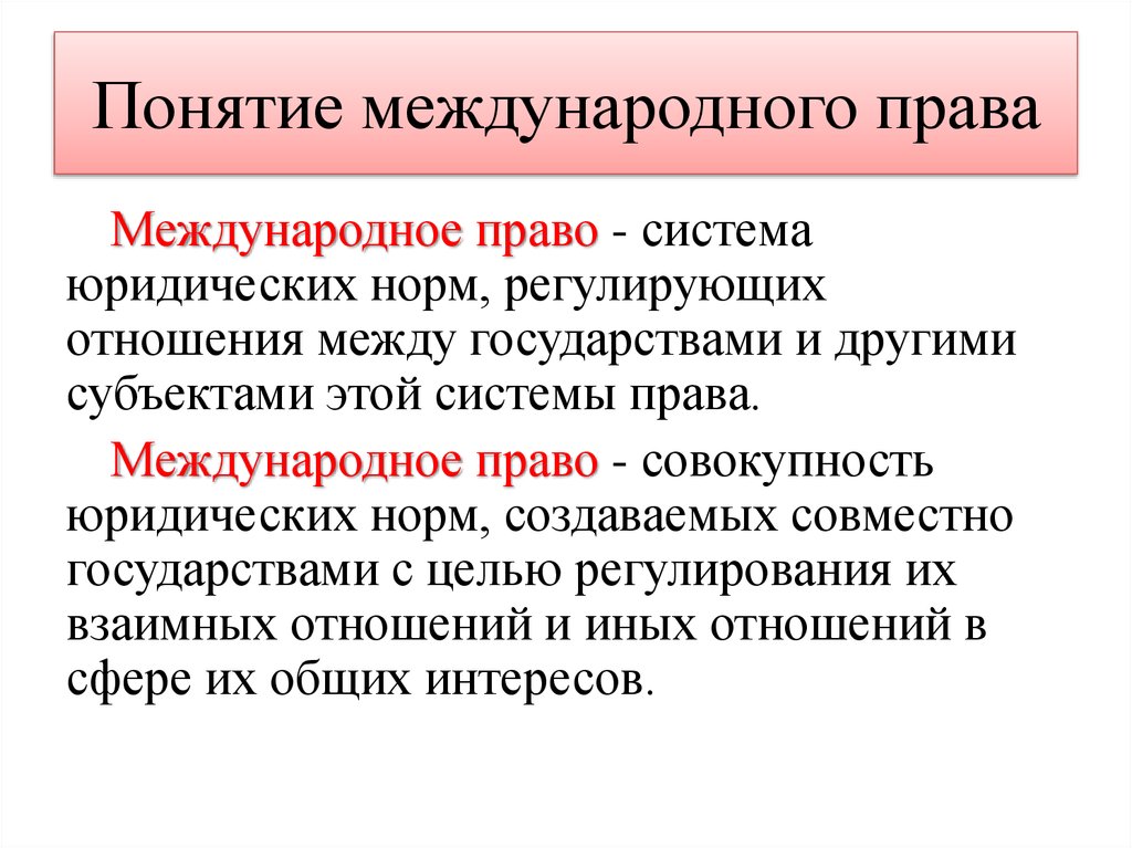 Презентация на тему международное право