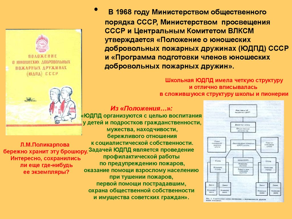 Пожарные дружины история. Образец положения о юных дружинников.