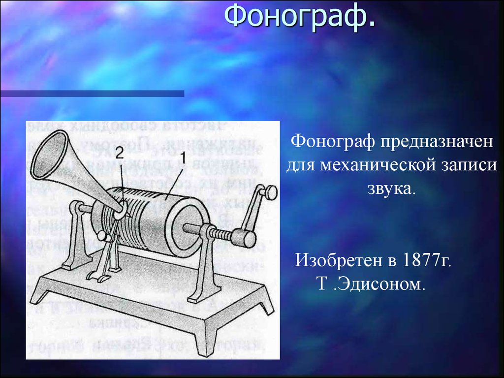 Фонограф первая запись. Фонограф Эдисона 1877. Механическая звукозапись. Фонограф Эдисона принцип работы. Механический способ записи звука.