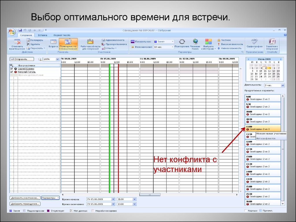 План управления расписанием состоит