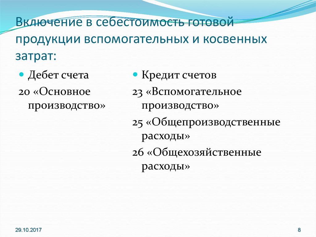 Учет выпуска и реализации готовой продукции презентация