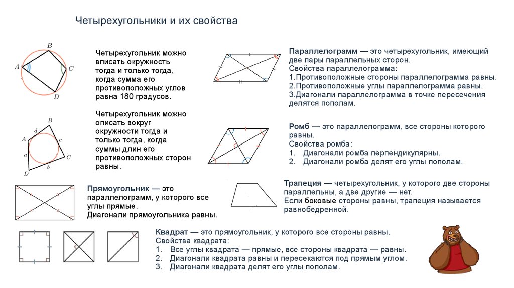 Четырехугольники и их свойства