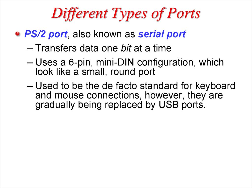 Different Types of Ports