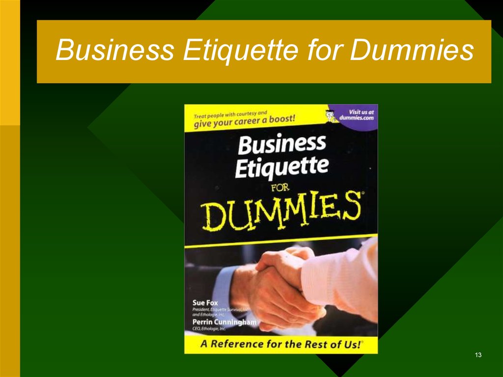 Business Etiquette for Dummies