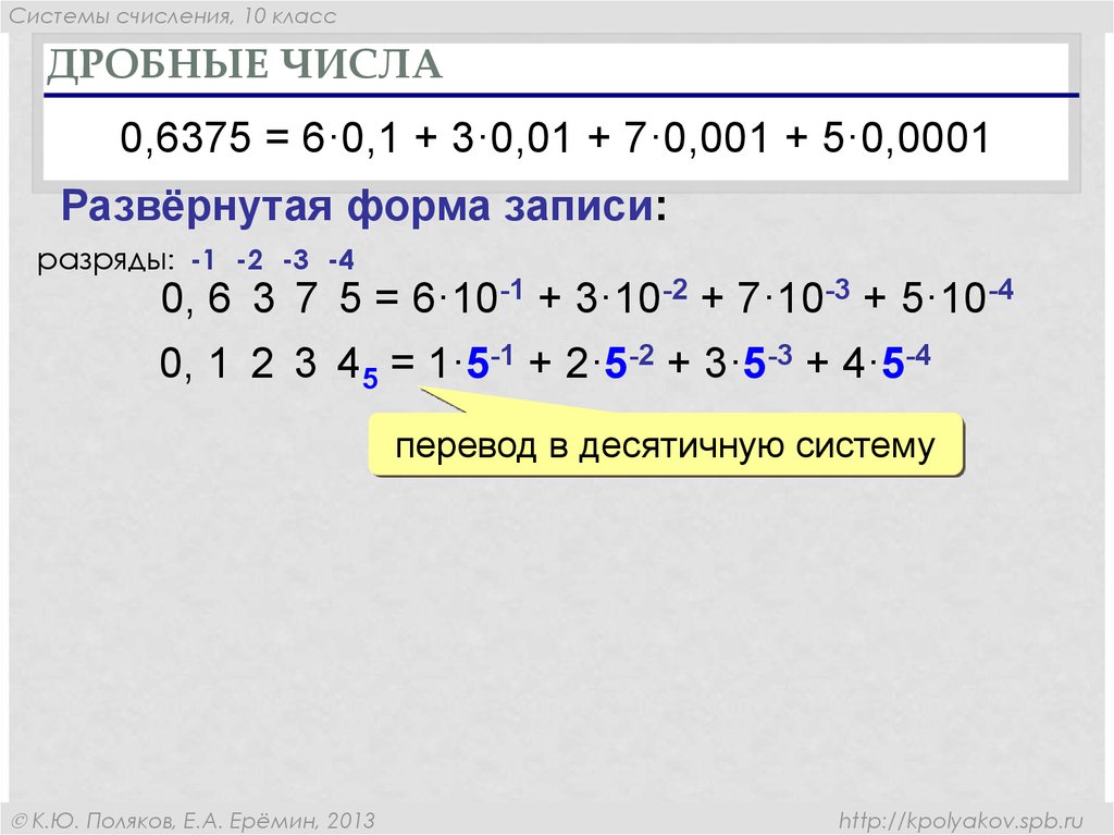 Развернуть запись числа. Развернутая запись числа для дробной части. Развёрнутая запись числа для дробной части числа. Дробные числа в компьютере. Развернутая запись десятичного числа 8 класс.