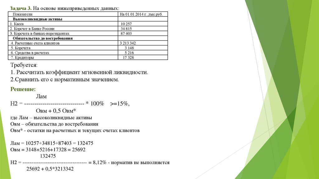 Дано требуется. ОВМ формула. Лам формула высоколиквидные Активы. Обязательства банка до востребования ОВМ. На основе нижеприведенных данных об остатках на синтетических счетах.