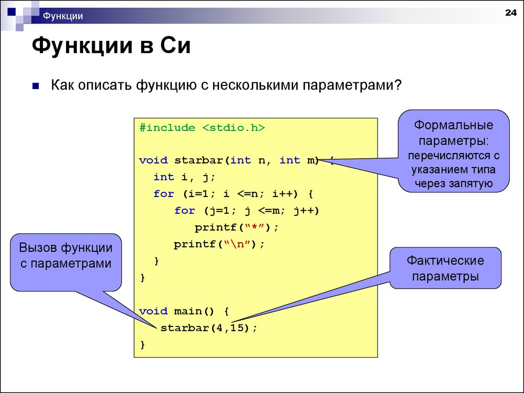 Выводящая функция. Вызов объявленной функции в си. Типы функций языка си. Функции в си примеры. Функции в языке си.