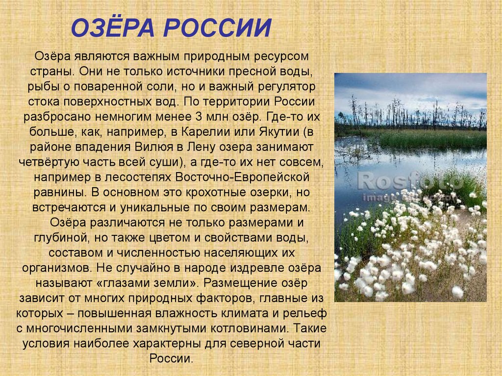 1 любое озеро. Озера России доклад. Озера России презентация. Сообщение о озере России. Озеро для презентации.