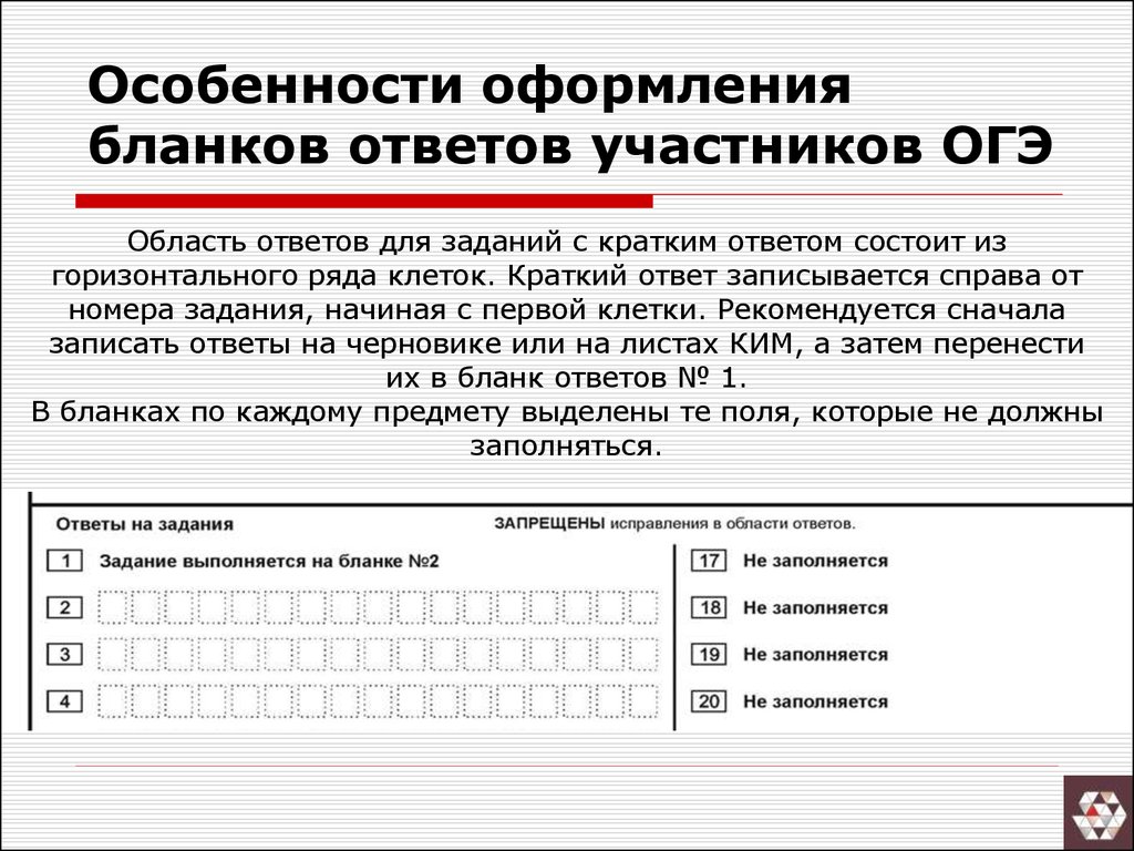 Оформление бланков огэ по русскому языку 2022 презентация