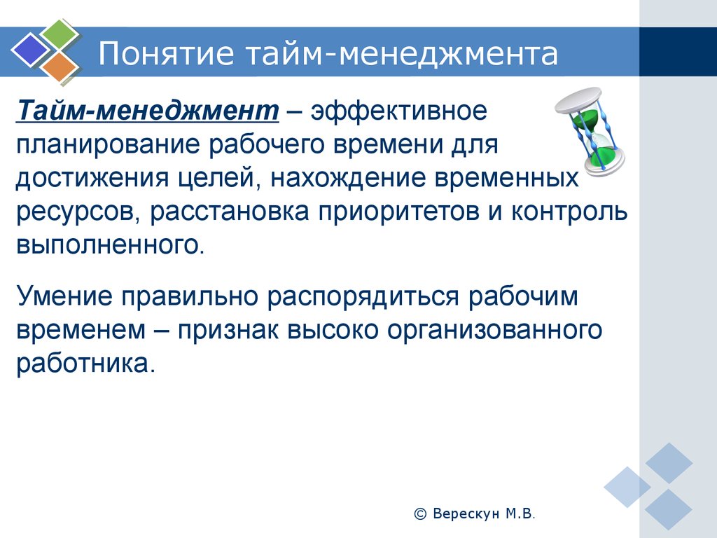 Сущность и содержание понятия тайм менеджмент презентация