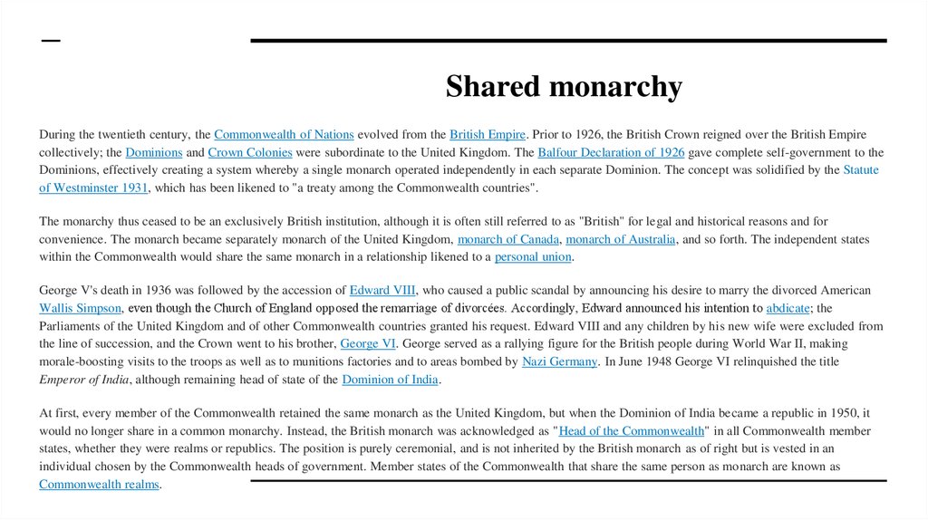 Shared monarchy