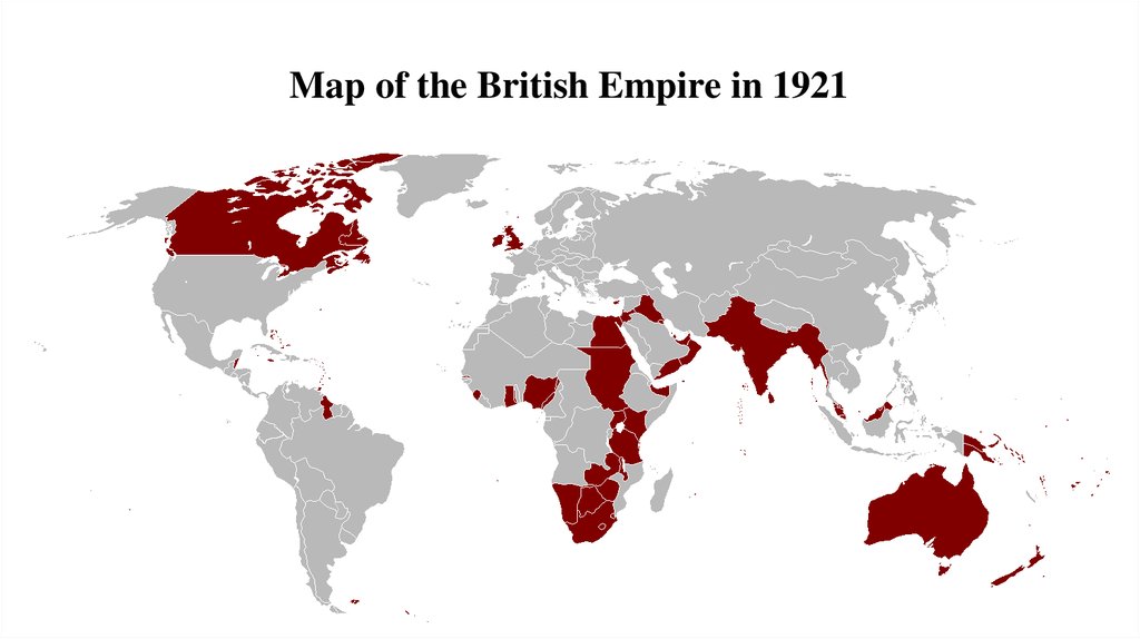 Map of the British Empire in 1921