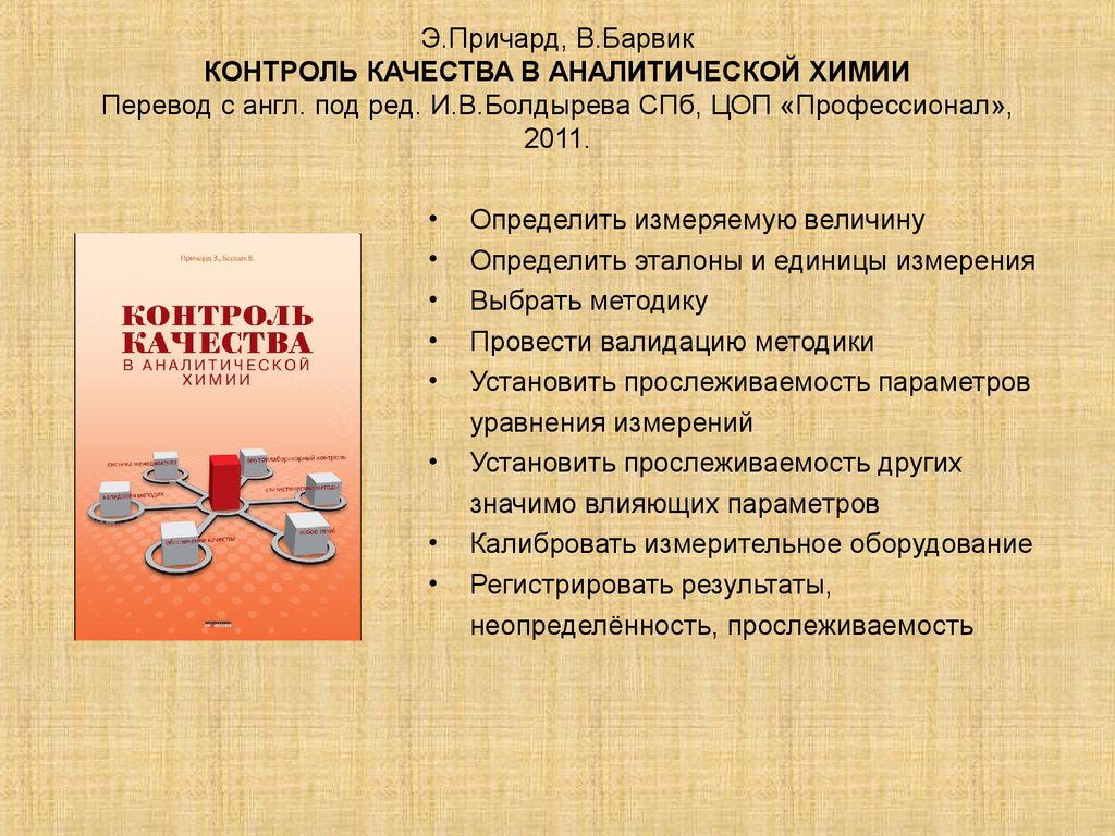 10 контроль качества. Причард. Барвик. Контроль качества в аналитической химии. Э Причард в Барвик контроль качества в аналитической. Контроль качества в аналитической химии