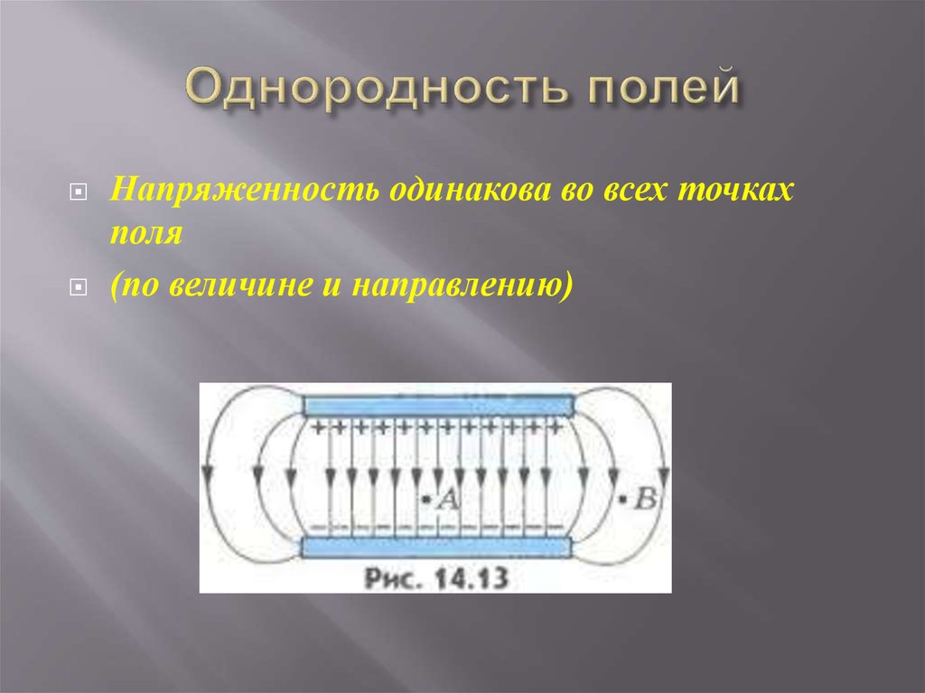Однородность полей