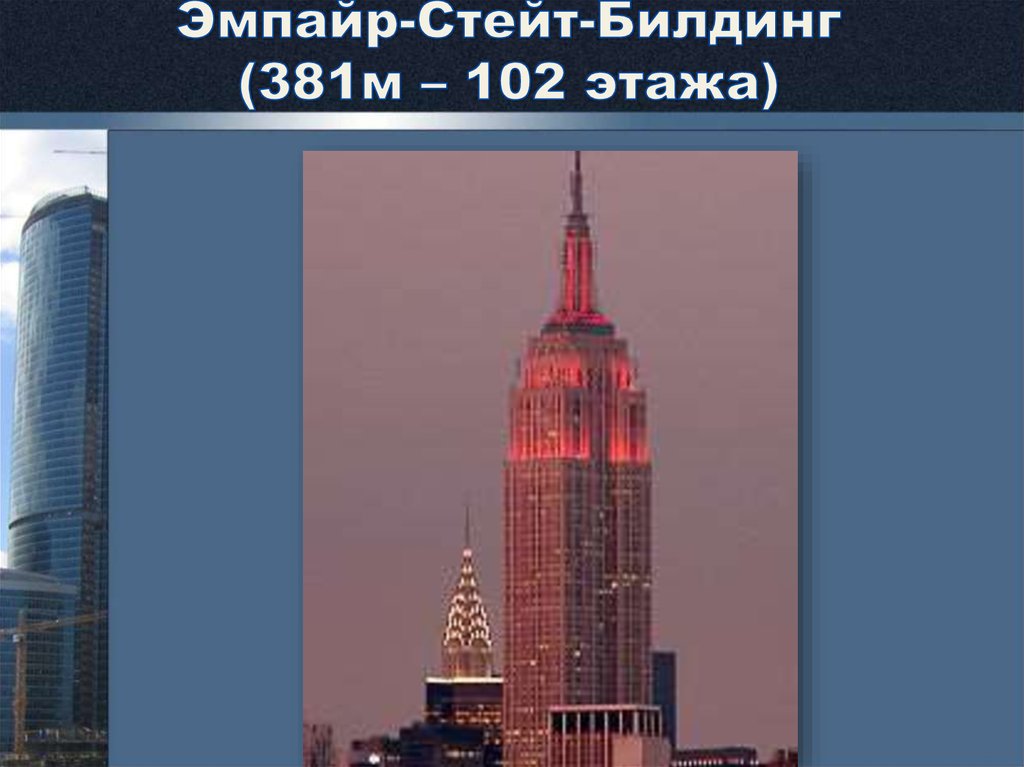 Высота эмпайр стейт билдинг 381м какова высота небоскреба на рисунке выполненном в масштабе 1 1905