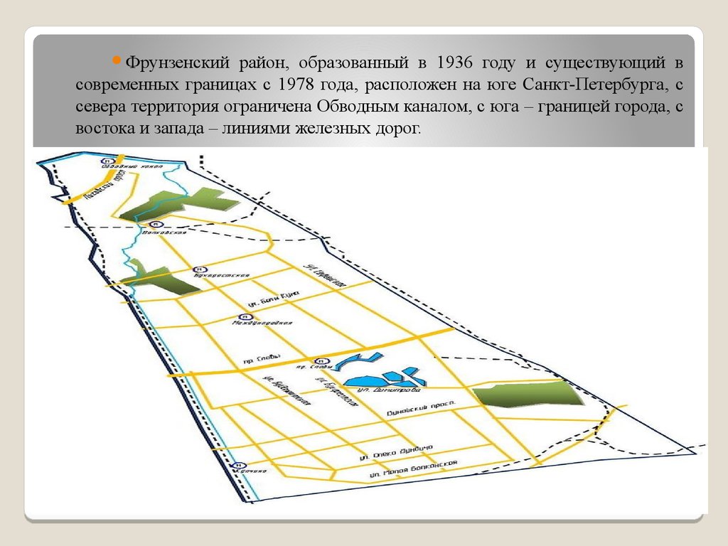 Карта питера фрунзенский район