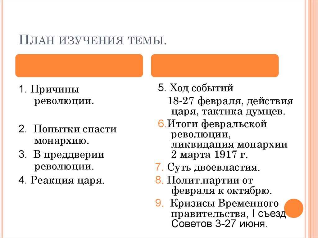 Революция реакция. План изучения темы. Ликвидация монархии в России 1917. Ликвидация самодержавия в России. Ликвидация монархии Дата.