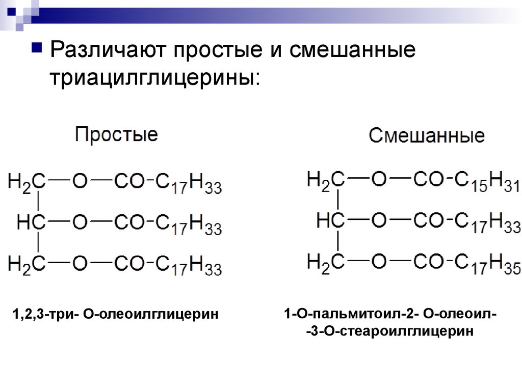 Гидролиз жиров стеариновая кислота. Триацилглицерол растительного масла формула. 1,2,3-Триолеоилглицерин. Смешанный триглицерид образование. Общая структура триацилглицеринов.