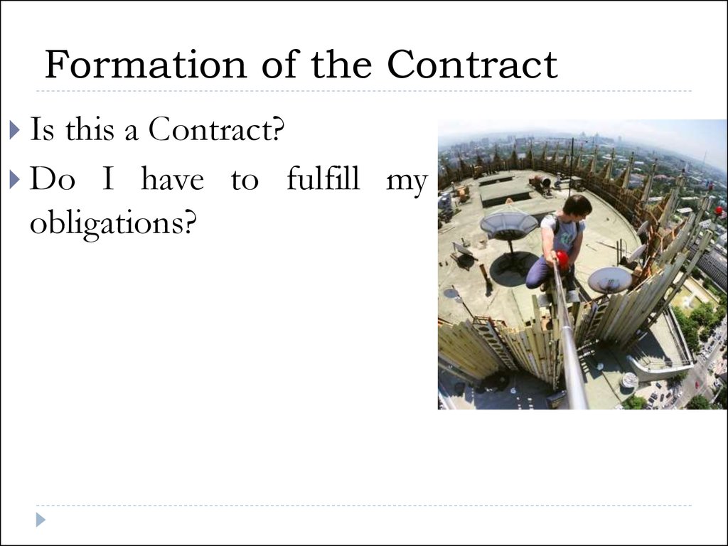 Formation of the Contract