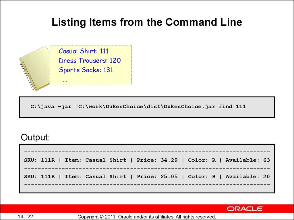 Listing Items from the Command Line