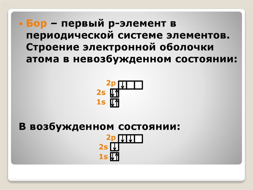 Характеристика бор по плану 8 класс химия