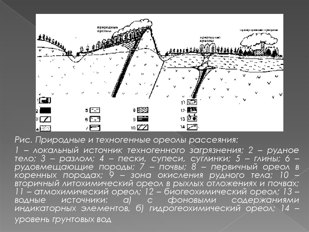 Вторичный ореол. Геохимические ореолы рассеяния. Первичные и вторичные ореолы рассеяния. Геохимия городских ландшафтов. Вторичные ореолы рассеяния.