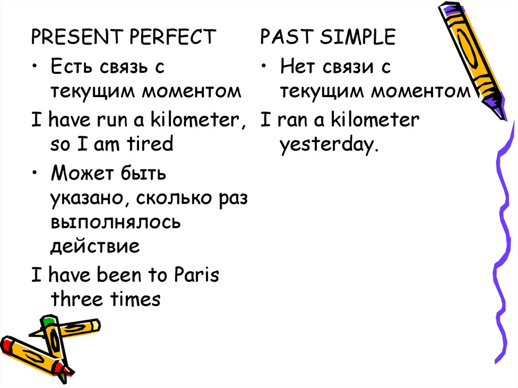 Not have past simple. Present perfect я съел пирог. Одно действие раньше другого английский.