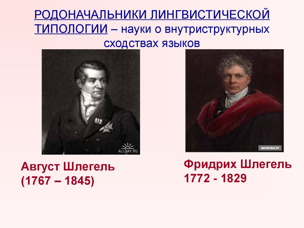 Основоположники языкознания. Основоположник современного языкознания. Основоположники типологии. Типология языков Фридрих Шлегель. Типология Шлегеля.