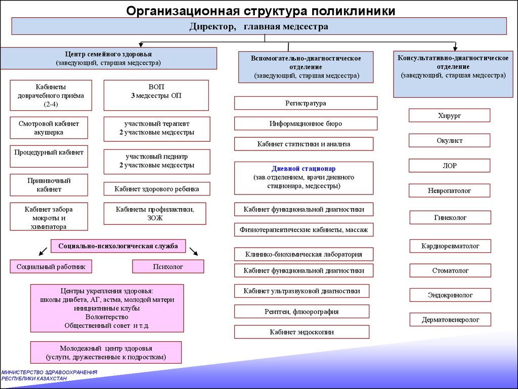 Структура поликлиники. Схема организационной структуры городской поликлиники. Организационная структура детской поликлиники. Организационная структура городской больницы. Структура поликлиники взрослой схема.