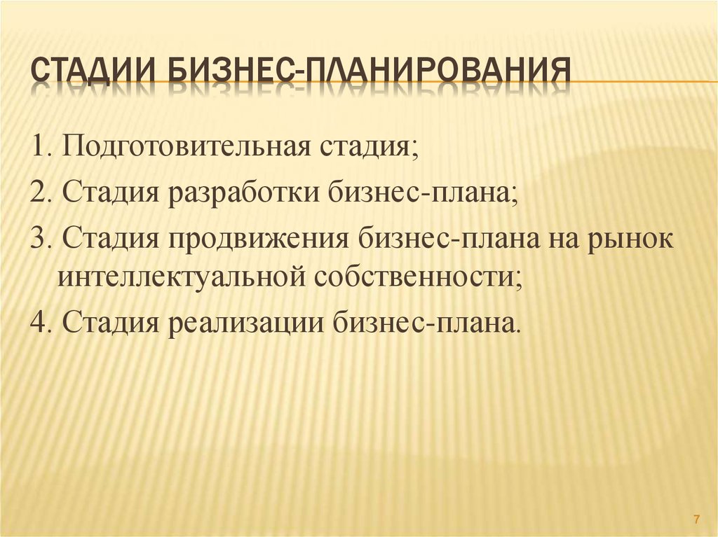 Первым этапом в разработке бизнес плана является