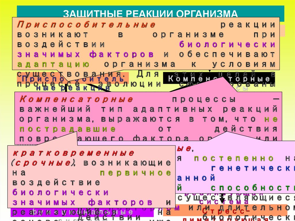 ЗАЩИТНЫЕ РЕАКЦИИ ОРГАНИЗМА