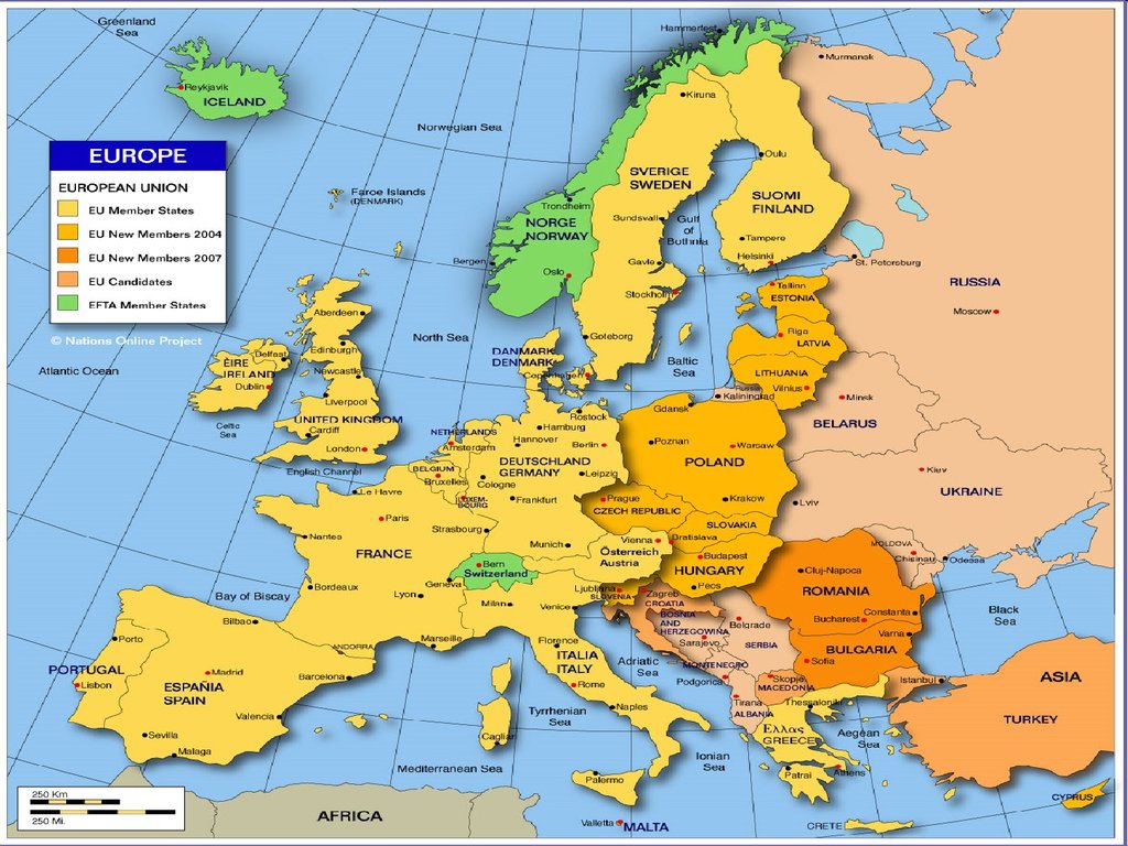 Europe map. Map of Nations Europe. Council of Europe Map. London on the Map of Europe.