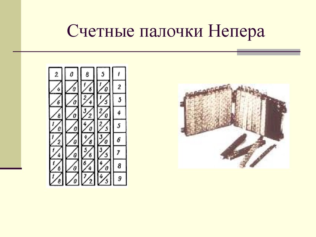 Палочки непера презентация