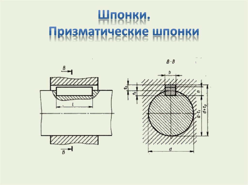 Шпонка в чертеже