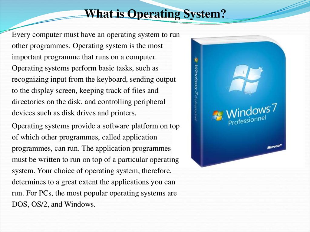 Software operating systems презентация