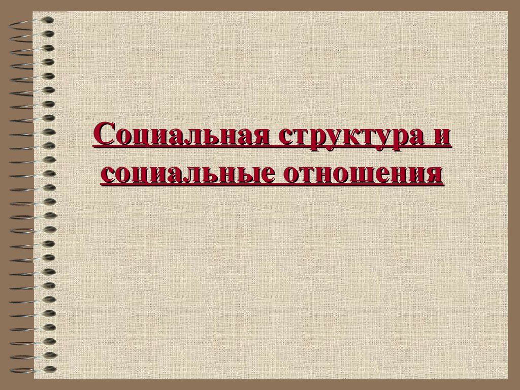 Социальная структура и социальные отношения презентация 11 класс