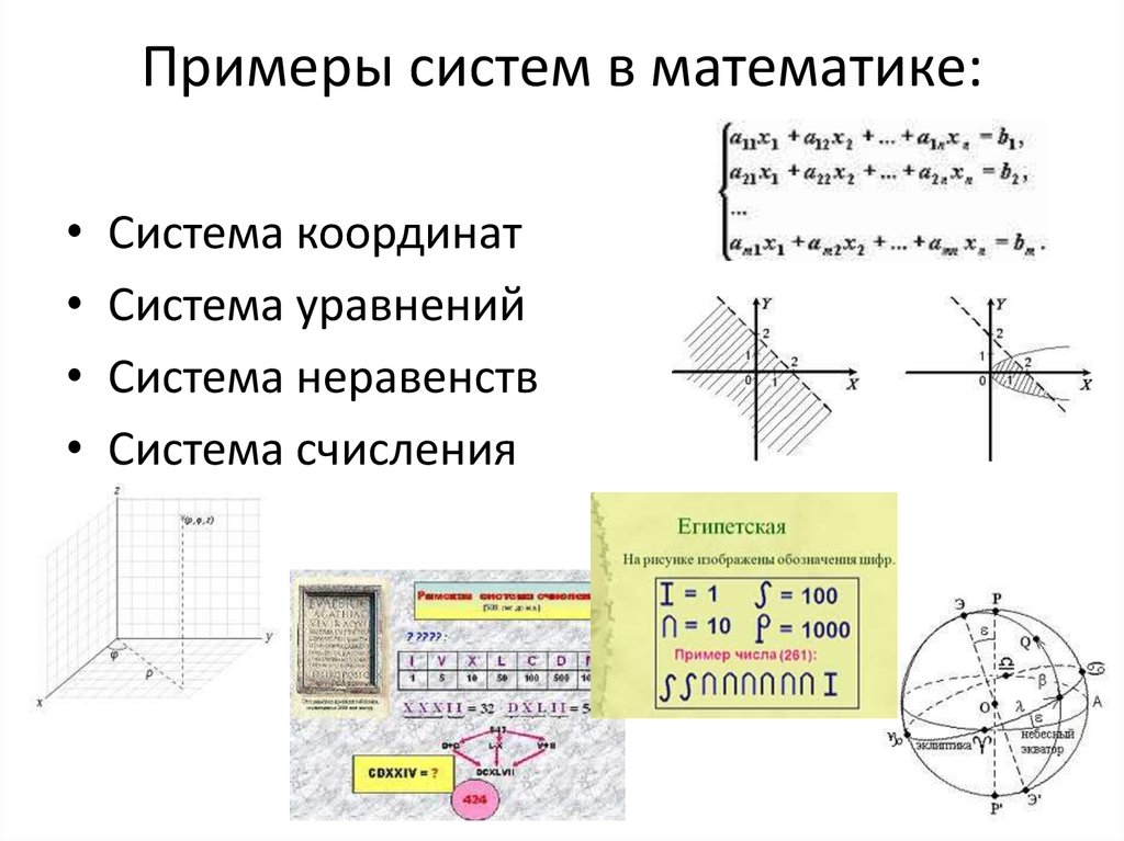 Примеры систем