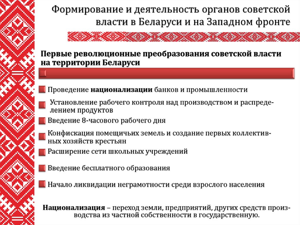 Установление советской власти на территории беларуси