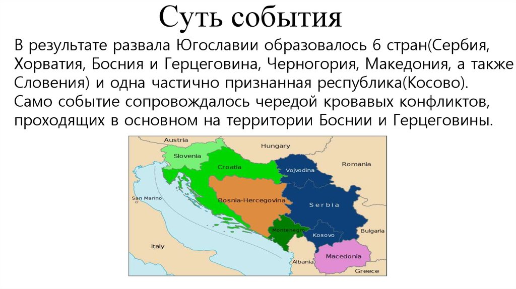 Доклад по теме Вооруженные конфликты в Югославии и Ираке, их некоторые последствия