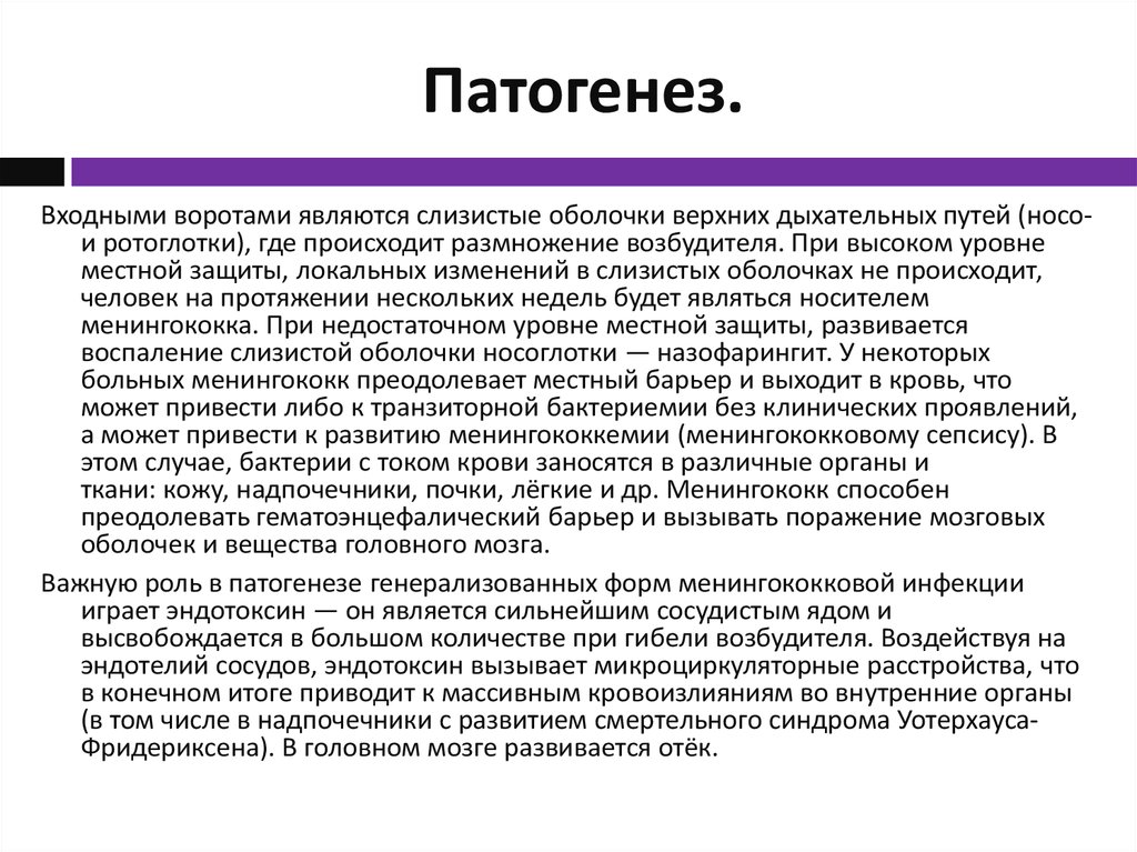 Менингококковая инфекция патологическая анатомия презентация