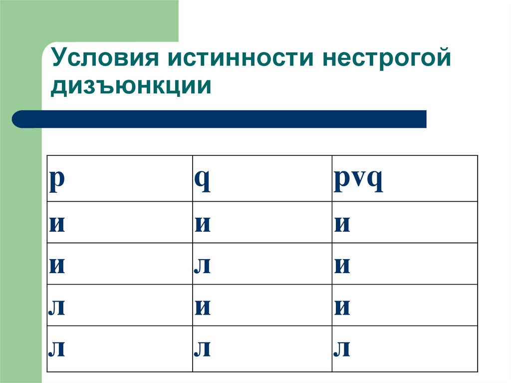 Нестрогая дизъюнкция