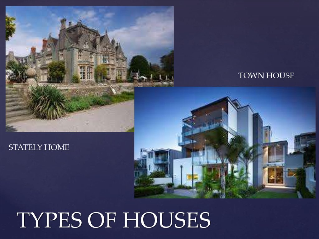 Английские дома презентация. Презентация Types of Houses. Kinds of Houses. Types of Housing. Different Types of Houses.