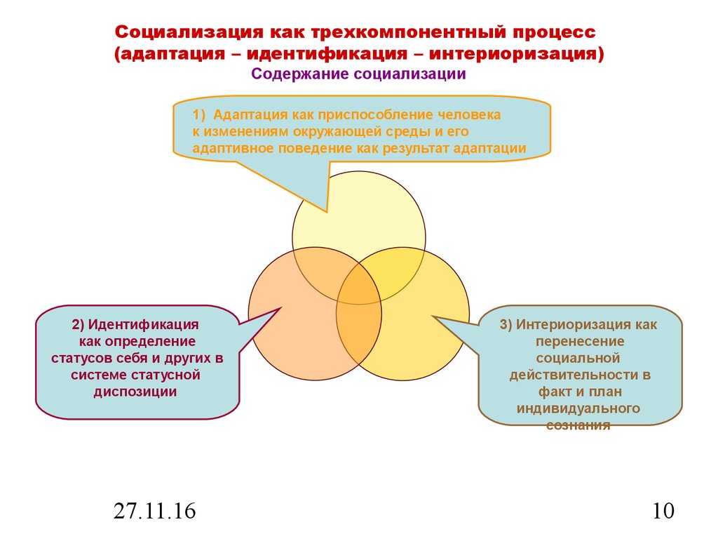 Процесс социализации человека