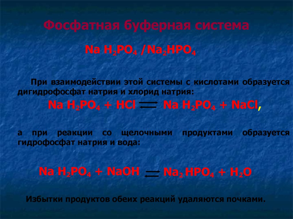 Реакция образования гидрофосфата