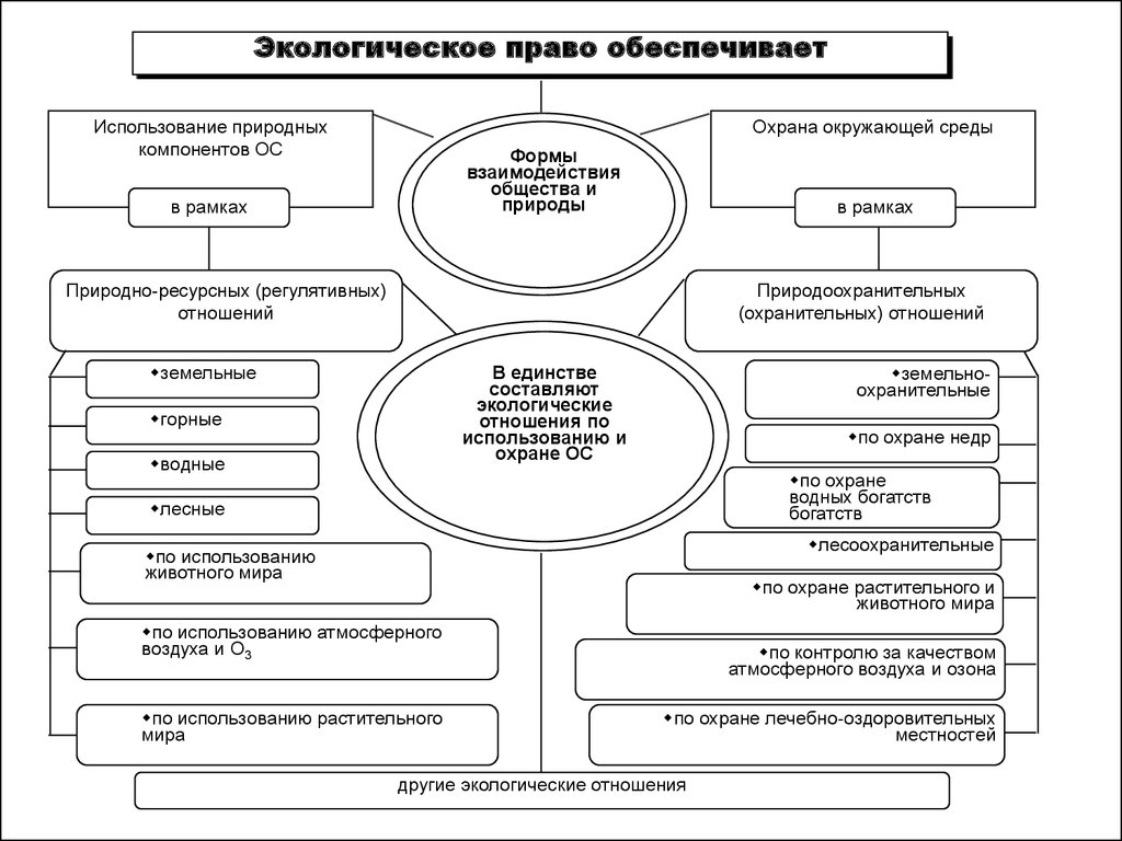 Структура экологического права схема