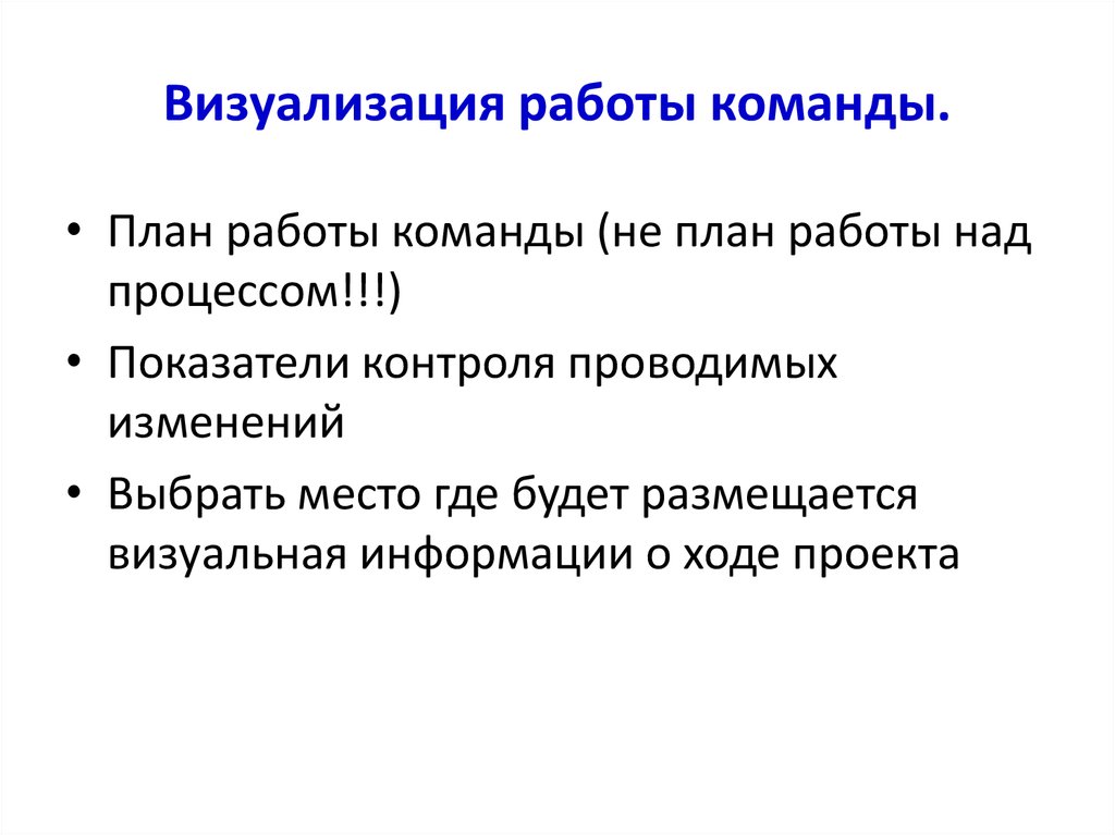 Проведенную смену. План работы команды. Планирование в команде. Визуализация плана действий. Виды планирования работы команды.