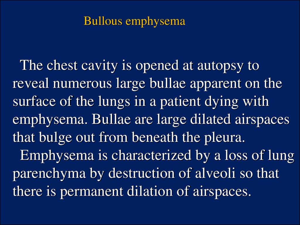 Bullous emphysema
