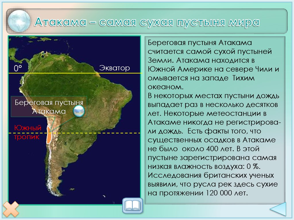 Климат южных материков кратко. Климат Южной Америки Атакама. Пустыня Атакама на карте Южной Америки. Самое сухое место в Южной Америке. Пустыни Южной Америки на карте.