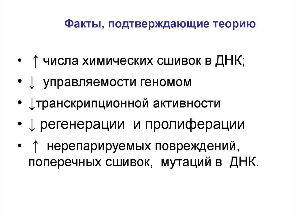 Подтверждает теорию. Биохимия старения. Теории старения биохимия. Теория поперечных сшивок старения. Факты о ДНК.