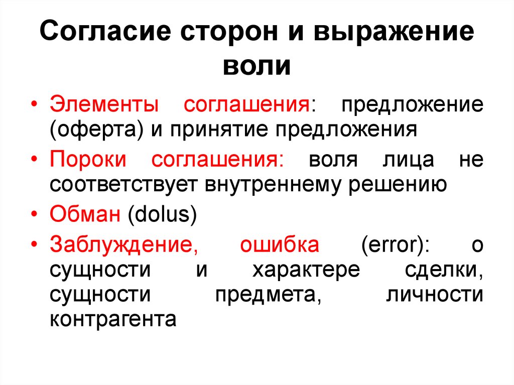 Соответствие воли и волеизъявления. Согласие сторон. Согласие сторон картинки. Воля и выражение воли в римском праве.